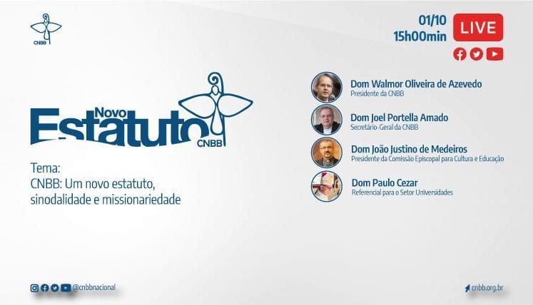 CNBB PREPARA SÉRIE DE LIVES PARA A DISCUTIR A CONSTRUÇÃO DO NOVO ESTATUTO DA ENTIDADE QUE REFLITA O ROSTO DA IGREJA NOS DIAS DE HOJE