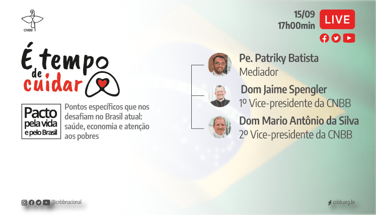 PONTOS QUE DESAFIAM O BRASIL ATUAL (SAÚDE, ECONOMIA E ATENÇÃO AOS POBRES) SERÃO DISCUTIDOS EM LIVE NESTA TERÇA-FEIRA, ÀS 17H