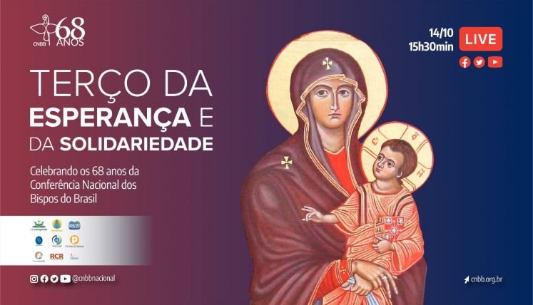 COLABORADORES DA CNBB REZAM TERÇO EM AÇÃO DE GRAÇAS PELOS 68 ANOS DA INSTITUIÇÃO, NESTA QUARTA-FEIRA, 14 DE OUTUBRO