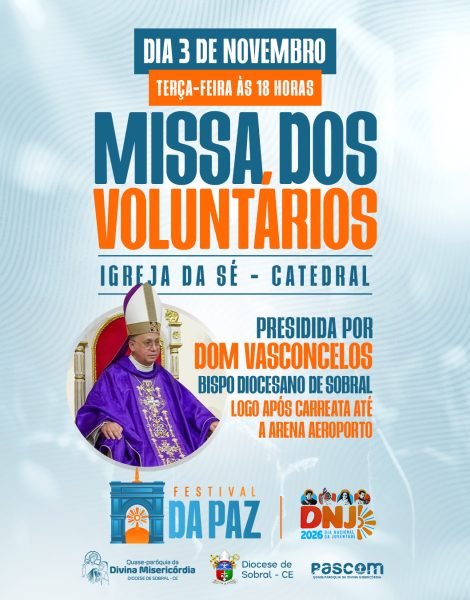 Missa dos voluntarios festival da paz